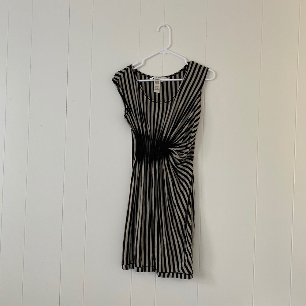 Black and grey striped dress